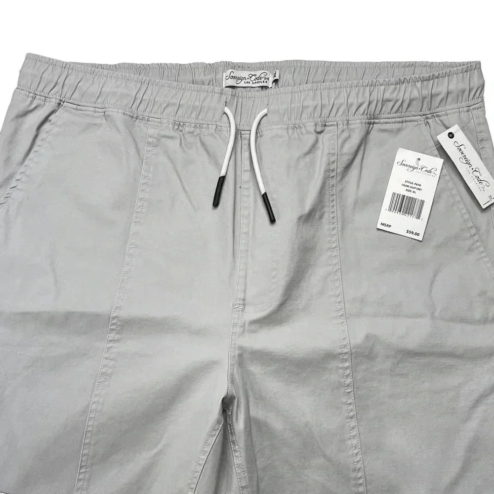 Sovereign Code Light Grey Drawstring Mens Shorts Size XL - Picture 3 of 9